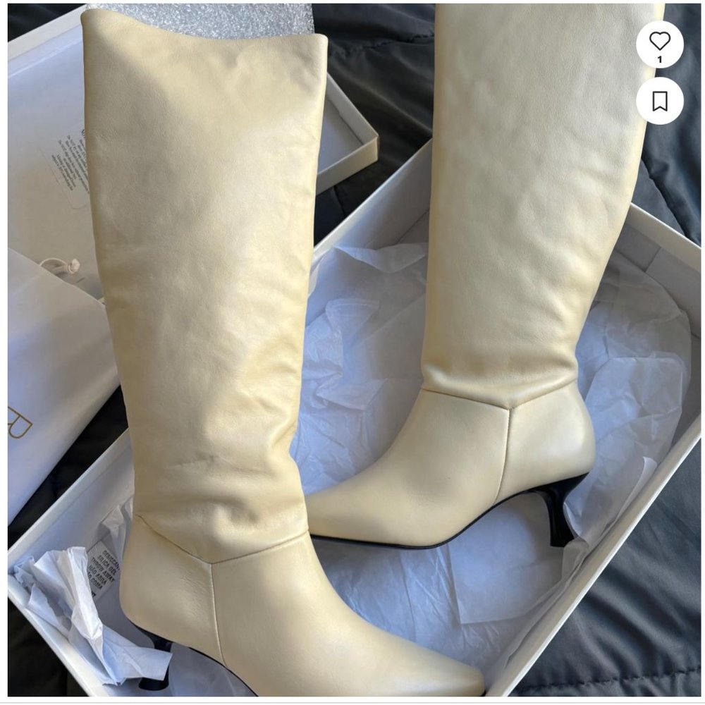 RAYE Jonathan Boot in Bone from Revolve  RAYE Jonathan Boot in Bone Leather Poin